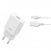 Мережевий зарядний пристрій XO L127 USB-A QC18W Fast Charging Charger with Lightning cable Білий
