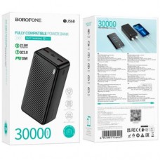 Універсальна мобільна батарея BOROFONE BJ56B Graceful 22.5W+PD20W 30000mAh чорна