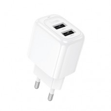 Мережевий зарядний пристрій HOCO CS51A Surplus dual-port charger 2USB/2,4A білий