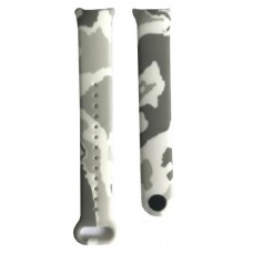 Ремінець для Xiaomi Mi Band 8/9/10 Камуфляжний білий-сірий