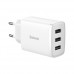 Мережевий зарядний пристрій Baseus Compact Charger 3-USB 17W EU білий CCXJ020102