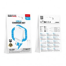 Мережевий зарядний пристрій BOROFONE BAS71A Source 1USB/2.1A Micro білий
