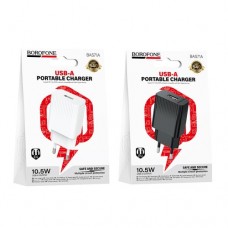 Мережевий зарядний пристрій BOROFONE BAS71A Source 1USB/2.1A білий