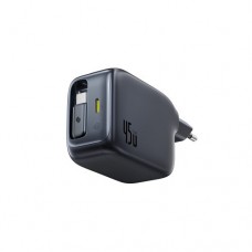 Мережевий зарядний пристрій Baseus EnerCore CJ11 Fast Charger with Retractable Cable 2C 45W EU чорний E0120G00