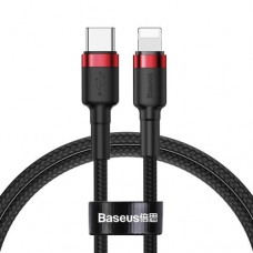PD Кабель Baseus Cafule Cable Type-C to iP PD 20W 1m червоний+чорний CATLKLF-91 PD Кабель Baseus Cafule Cable Type-C to iP PD 20W 1m червоний+чорний CATLKLF-91