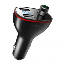 Автомобільний зарядний пристрій/ФМ-Модулятор ROCK B300 Bluetooth FM Transmitter чорний