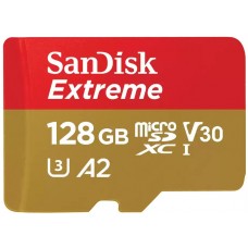 Карта памяти SanDisk microSD 128GB Extreme V30 C10 UHS-I U3 SDSQXAA-128G-GN6MN R190/W90MB/s