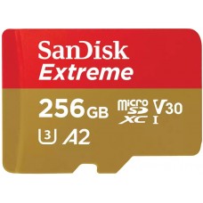 Карта пам'яті SanDisk microSD 256GB C10 UHS-I U3 R190/W130MB/s Extreme V30