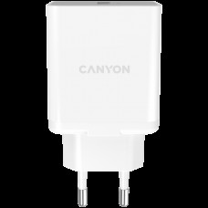 Мережевий зарядний пристрій Canyon USB-A QC 3.0 Білий (CNE-CHA24W)
