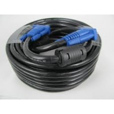 Кабель Vga 20m. male to male папа-папа. 2 феррита. белый. кулёк