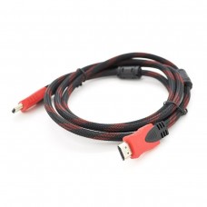 Кабель Ritar HDMI - HDMI 2.0m. v1.4 2 фильтра оплетка нейлон круглый черно красный
