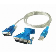 Кабель Usb to RS-232 с переходником 9 pin - 25 pin