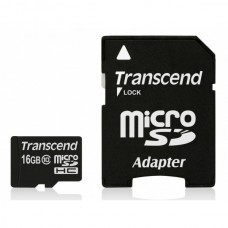 Карта памяти Transcend 300S microSDHC 16 GB UHS-I + SD адаптер (TS16GUSD300S-A)