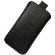 Кожаный чехол-карман для Samsung B5722 Черный