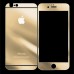 Противоударное стекло на экран и заднюю панель для iPhone 6 Plus Золотистое