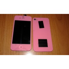 Дисплейный модуль Apple iPhone 4 розовый с задней крышкой Н/С