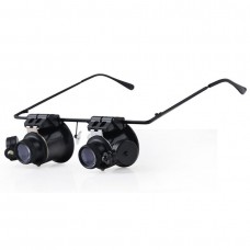 Лупа-очки ювелирные 20X увеличение с LED подсветкой Magnifier 9892gj 20x