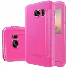 Защитная книжка Nillkin Sparkle для Samsung S7 розовая
