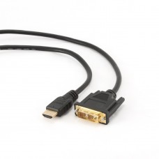 Шнур шт. HDMI-шт.DVI, Hi-Fi, метал. с фильт.в блистере gold 5м.