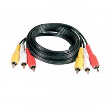Кабель соединительный 3RCA х 3RCA 1,5м металл,gold в блистере