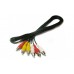 Шнур соединительный 3*RCA х 3*RCA кабель 3 тюльпана 1.2м