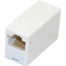 Коннектор RJ45 мама - мама - соединитель витой пары белый