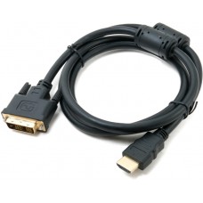 Кабель Dvi-D - HDMI шнур адаптер 2 феррита 1.8 метра черный