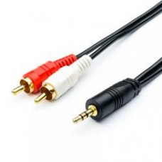 Кабель Audio mini-jack(M) - > 2 RCA (M) пакет, длина 1,8 метр