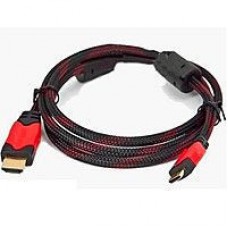 Hdmi кабель 1,5 метра очень толстый и качественный в оплетке черно-красной