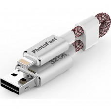 Флешка PhotoFast 32 GB MemoriesCable GEN3 USB/Lightning Silver MCG3U3R32GB