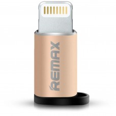 Переходник REMAX RA-USB2 microUSB to Lightning золотистый