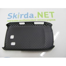 Чехол-накладка для Samsung S3850 сеточка пластик черный