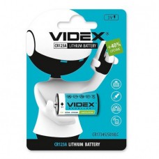 Батарейка Videx CR123A 1pc Blister Card 20/200 литиевая