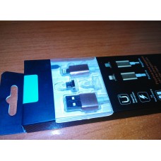 Магнитный кабель 2 в 1 микроЮСБ айфон 5 6 7 Lightning Magnet microUSB