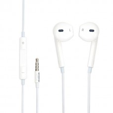 Стильная гарнитура Hoco M1 Apple White mic button call answering volume control