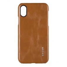 Накладка G-Case Boa Series PU Leather Case для iPhone X Xs панель коричневая