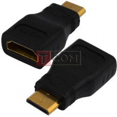 Переходник штекер mini Hdmi - гнездо Hdmi gold пластик