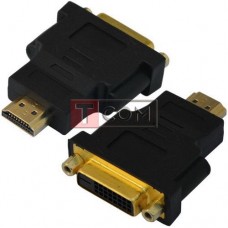 Переходник гнездо DVI241 - штекер Hdmi gold пластик