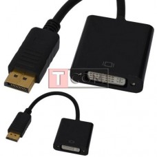 Переходник папа Display Port - мама Dvi с кабелем 0.2м