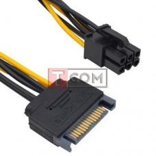 Кабель для видеокарт папа Sata 15pin- 6pin Card power длина-15см
