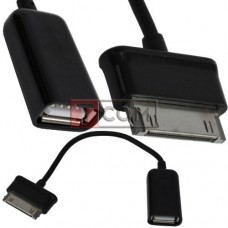 Шнур OTG (мама USB A - папа Samsung Tab) 0.2метра