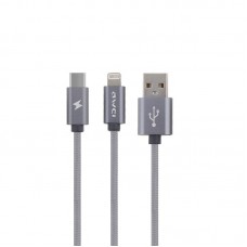 Usb Cable Awei CL-984 2in1 iPhone 5/Type-C Grey