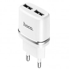 Зарядное устройство на 2 выхода Usb Hoco C12 блок адаптер белый 6957531047759
