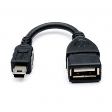 Переходник кабель mini-USB 0.1 метра черный производства Atcom