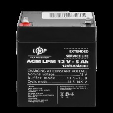 Аккумулятор кислотный AGM LogicPower LPM 12 - 5,0 AH