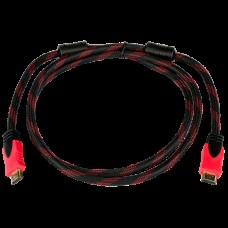 Самый недорогой Кабель HDMI 1.5 метра версии 1.4 красно чёрный