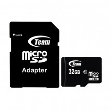 Team MicroSDHC Class 10 32GB + SD-adapter (TUSDH32GCL1003)