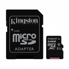 Карта памяти Kingston 64 GB microSDXC Class 10 UHS-I Canvas Select + SD Adapter SDCS/64GB