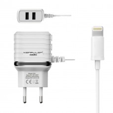Зарядное устройство iPhone 5 6 7 8 Konfulon блок питания Lightning + 2 usb