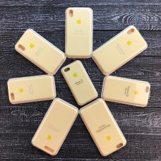 Чехол накладка Silicone case for iPhone 7 8 X (51) mellow yellow